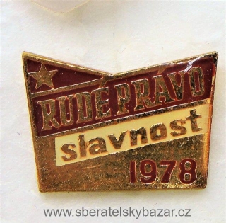 Odznak Růdé Právo - Slavnost- 1978