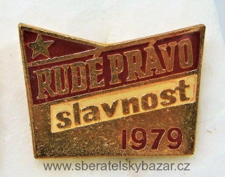 Odznak Růdé Právo - Slavnost- 1979