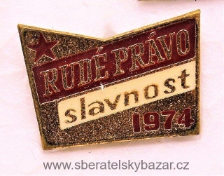 Odznak Růdé Právo - Slavnost- 1974
