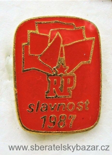 Odznak Růdé Právo - Slavnost- 1987