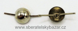 Odznak hodnostní knoflík "pecka"  stříbrná  11MM- RČS