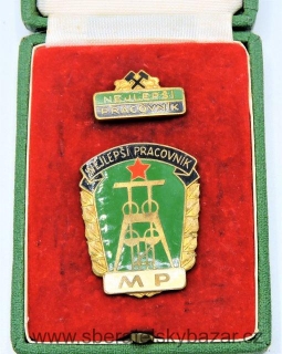 Odznak Nejlepší pracovník - MP - v krabičce s miniaturou