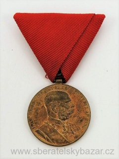 Vojenská/Četnická verze Jubilejní medaile 1898 k příležitosti 50 let panování Františka Josefa I.