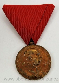 Vojenská/Četnická verze Jubilejní medaile 1898 k příležitosti 50 let panování Františka Josefa I.
