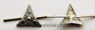 Hodnostní znaky AČR - Hodnostní znaky AČR -  Hvězda třícípá stříbrná  12mm