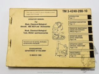 Příručka Plynová maska ABC-M24 / M52A1 - 1988