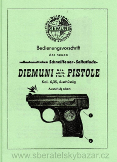 Návod na Německou pistoli 6,35mm - Reprint (Replika)