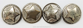 Knoflík SNB stříbrný - střední 22mm - 1kus 