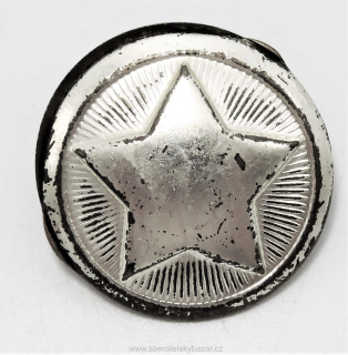 Knoflík SNB stříbrný - Velký 26mm špatně zalisovaný