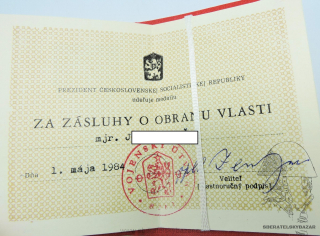 Dekret za zásluhy o obranu vlasti - mjr.