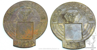 Služební placka Celník ČSFR - výlisek - r. 55x60mm 2ks